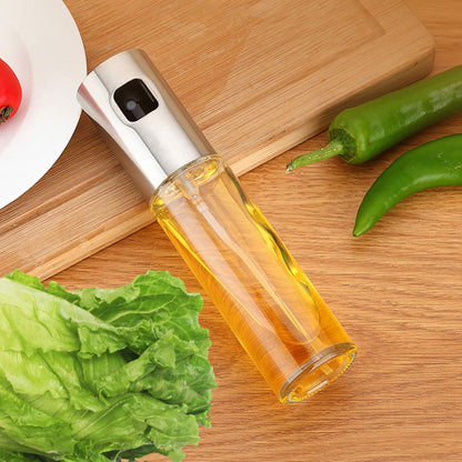 Oil Sprayer for Cooking, Olive Oil Sprayspray Bottle, 100Ml Salad Cooking Oil Dispenser, Glass Olive Spray Mister Used for Salad Making/Grilling/Kitchen Baking/Frying