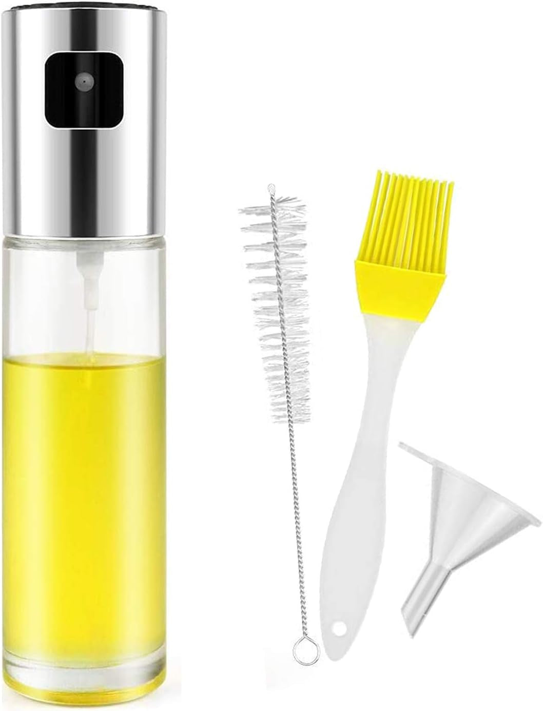 Oil Sprayer for Cooking, Olive Oil Sprayspray Bottle, 100Ml Salad Cooking Oil Dispenser, Glass Olive Spray Mister Used for Salad Making/Grilling/Kitchen Baking/Frying