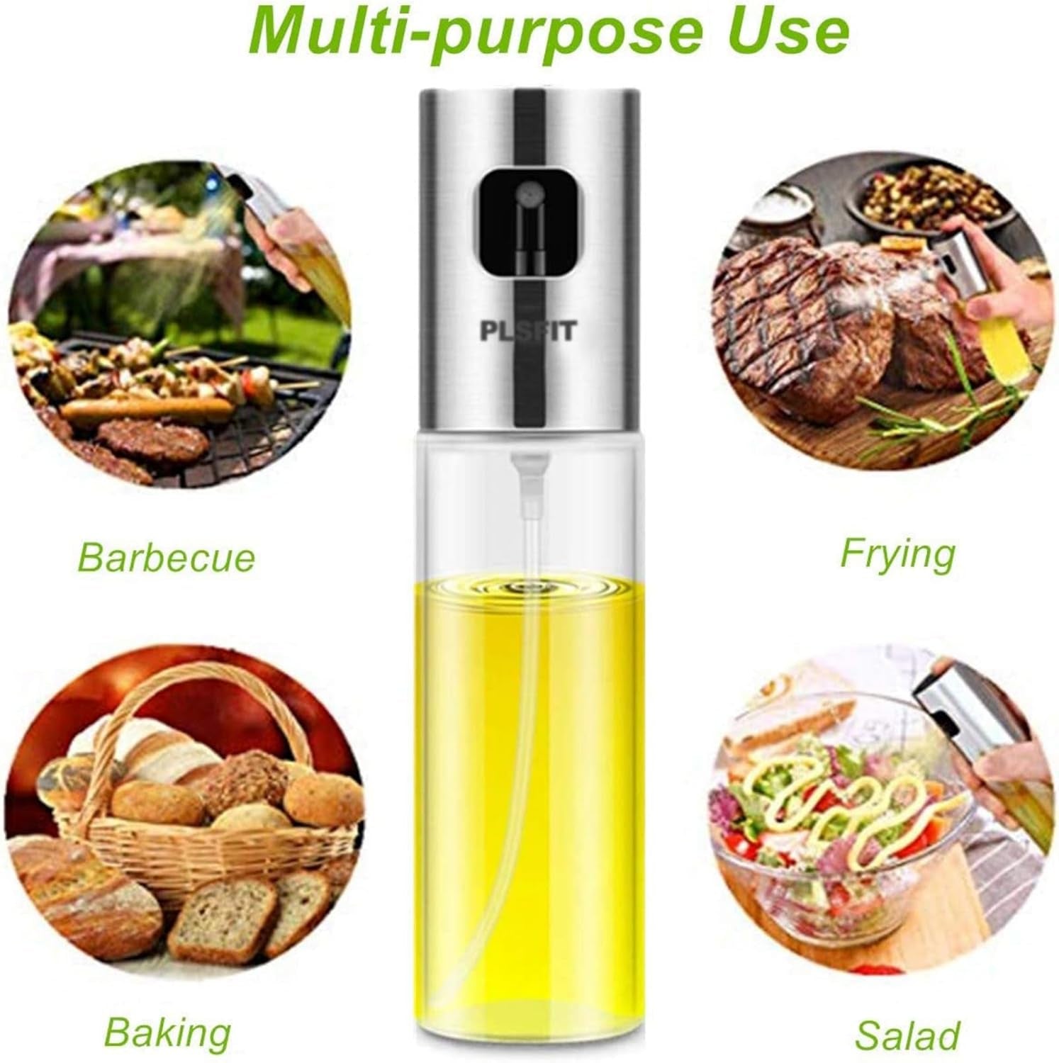 Oil Sprayer for Cooking, Refillable Olive Oil Mister, Portable Oil Spray Bottle, Oil Spritzer for Air Fryer Kitchen Gadgets Widely Used for Salad, BBQ, Kitchen Baking, Roasting