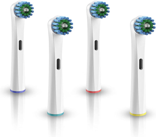 Replacement Toothbrush Heads for Oral-B, 4 Count Replacement Heads Compatible with Oral B Braun Electric Toothbrush