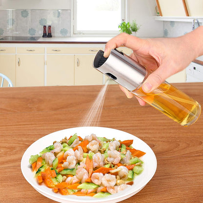 Oil Sprayer for Cooking, Olive Oil Sprayspray Bottle, 100Ml Salad Cooking Oil Dispenser, Glass Olive Spray Mister Used for Salad Making/Grilling/Kitchen Baking/Frying